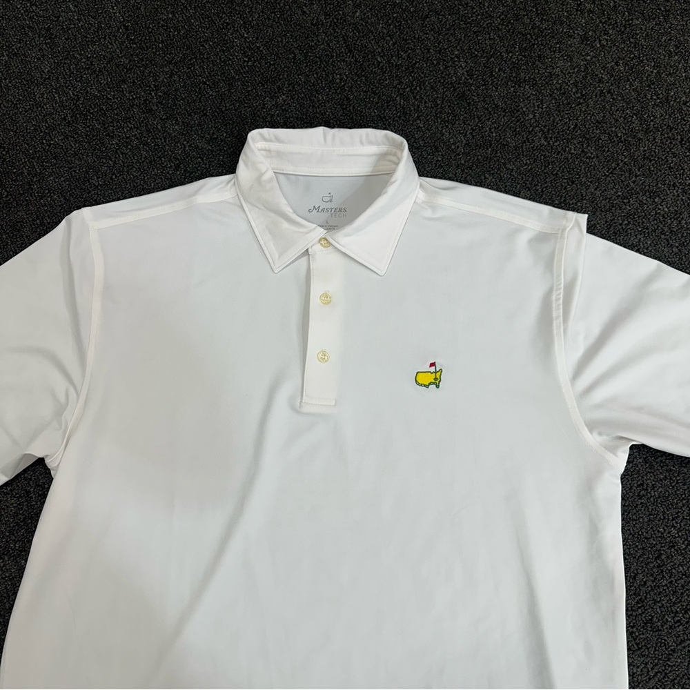 Masters Tech Solid White Performance Golf Polo Sh… - image 1